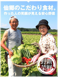 仙郷のこだわり食材／救った人の笑顔が見える安心野菜