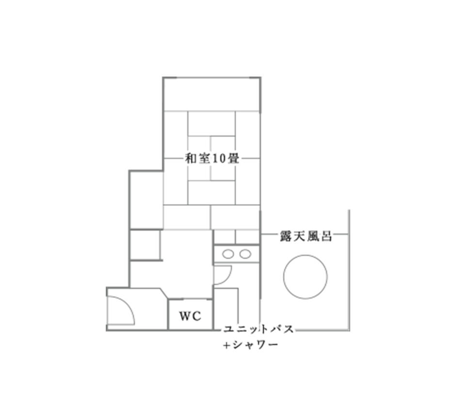 和室10畳・露天風呂・ユニットバス+シャワー